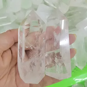 Großhandel transparente Natur kristalle Punkt Rosenquarz Turm Amethyst Heilung Kristall punkte