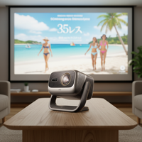 Proyector JMGO N34K con Zoom Óptico Nativo, Video Beamer Tri-Láser, Smart WiFi HiFi, Mini Proyector Portátil con Giro e Inclinación para Cine en Casa