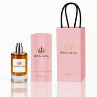 Flacon de parfum vide personnalisé de luxe 80 ml avec boîte, emballage transparent sur mesure avec couvercle pour parfum
