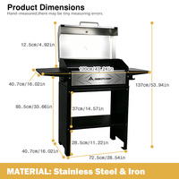 Barbecue à gaz intégré avec tiroir, style coréen moderne, en acier inoxydable, pour installation en cuisine extérieure