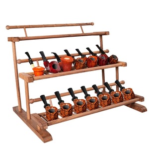 North American Black Walnut Solid Wood 7 Pocket Pipe Rack Detachable Display Rack Creative Pipe Tool Rack - Product Image 1