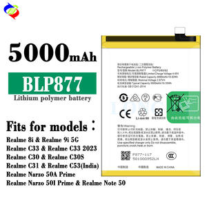 Nuova Batteria Li-Polymer BLP887 per OPPO Realme 8i/9i 5G/C33/C33 2023/C30/C30S/C31/C53 (India)/Note 50/Narzo 50A Prime/50I Prime - Product Image 1