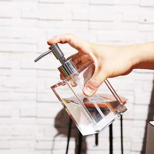Distributeur de pompe à main en acrylique Transparent pour savon et Lotion, pour salle de bain, vente en gros - Product Image 3