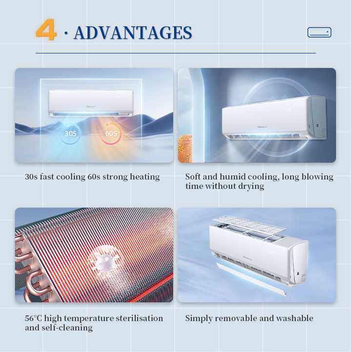 Midea, 9000BTU, ປະຢັດໄຟຟ້າ, ງຽບ, ເຢັນແຮງ, ຮັບປະກັນ 1 ປີ