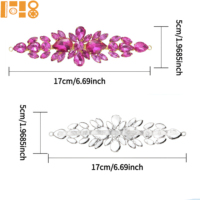 Appliques à coudre en strass de cristal brillant, motif floral en chaîne lâche, pour chaussures, maillots de bain, robes de soirée, sacs et vêtements