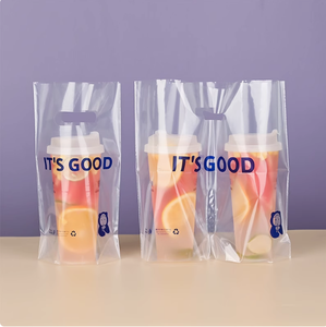 Sacs thermorétractables personnalisés de qualité alimentaire pour thé au lait, café, boba, bubble tea – en <span class=keywords><strong>plastique</strong></span> <span class=keywords><strong>LDPE</strong></span> transparent, jetables, pour gobelets simples et doubles - Product Image 6