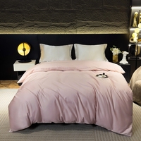 Parure de draps de luxe en coton, taille King, soyeux et lisse, pour un sommeil naturel, teinture réactive, anti-décoloration