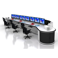 Centre de commande à LED moderne personnalisé Arc Console modulaire extensible Salle de commande Poste de travail