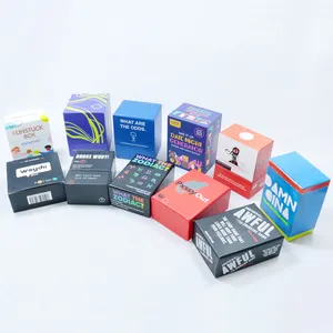 Baralho de cartas personalizado para bebidas e vinhos, jogo de cartas para conversas e jogos de cartas para festas em família com caixa