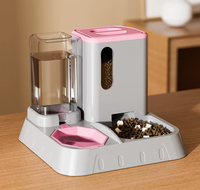 Fontaine à eau et distributeur automatique transfrontalier pour animaux de compagnie, grande capacité, conception 2-en-1, en plastique, pour chats et chiens