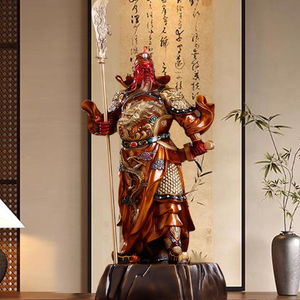 Sculture in Bronzo Personalizzate, Statua <span class=keywords><strong>di</strong></span> Guan Gong con <span class=keywords><strong>Disegno</strong></span> Colorato, Decorazione Feng Shui per Casa, Portafortuna e Ricchezza - Product Image 2