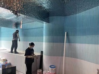 Carrelage Céramique Artistique Bleu 25mm*300mm Fait Main, Design Moderne, Idéal pour la Décoration Murale Intérieure des Hôtels, Salons, Salles de Bain et Couloirs - Vente Chaude