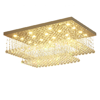 Lustre LED en acier inoxydable au design nordique moderne, luminaire suspendu en forme de boule de cristal