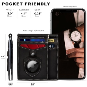 กระเป๋าสตางค์หนัง RFID ป้องกันการโจรกรรมแบบบาง ยี่ห้อ Boshiho พร้อมโลโก้สั่งทำพิเศษ  แบบเปิดปิดสั้น  วัสดุไนลอน  พร้อมที่หนีบเงินและช่องใส่บัตรด้านหน้า - Product Image 2