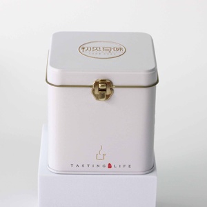 New Trend Popular Product Lock Brand Sale Square Box Coffee and Small Teacup Set Metal Box Packaging