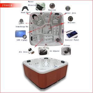 JOYSPA bain à remous de luxe <span class=keywords><strong>plug</strong></span> <span class=keywords><strong>and</strong></span> <span class=keywords><strong>play</strong></span> pour 5 personnes dans un jacuzzi au sol avec chauffage <span class=keywords><strong>spa</strong></span> - Product Image 4