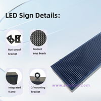 Letrero LED Programable de Mensajes de 2.5MM para Interiores, 4K HDR10 DCI-P3, 95% Resistente al Agua, Legible Bajo la Luz Solar, Pantalla Adaptable