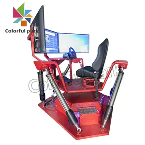 Công Viên Đầy Màu Sắc 360 Độ VR Car Racing Simulator 3 Màn Hình 6 DOF Đua Xe Ảo Trò Chơi Lái Xe Với CE RoHS