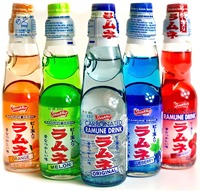 Boîte complète de boissons gazeuses japonaises Hada Bozi en bouteille de verre, vente en gros