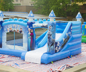 Château <span class=keywords><strong>gonflable</strong></span> Elsa et Anna de La Reine des Neiges - Utilisation commerciale, matériau PVC, capacité 500 kg, taille personnalisée - Product Image 4