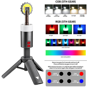 Outdoor Telescopic Light <b>Rechargeable</b> USB-C LED <b>Flashlight</b> With Remote Control Hook And Ground Stake - Product Image 4