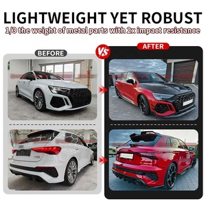 ชุดแต่งคาร์บอนไฟเบอร์แบบแห้งสไตล์ PAK สำหรับ Audi RS3 8Y ประกอบด้วยลิ้นหน้า ดิฟฟิวเซอร์หลัง สเกิร์ตข้าง ปีกหลัง ชุดแต่งครบเซ็ต - Product Image 6