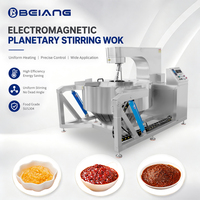 Industriële planetaire kookmixer automatische chilisaus kookmachine roestvrijstalen gejackete ketel