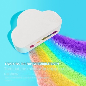 Bombes de <span class=keywords><strong>bain</strong></span> artisanales effet explosion arc-en-ciel, parfum citron, étoiles et nuages, relaxantes, au sel marin hydratant et à la lavande, pour la <span class=keywords><strong>maison</strong></span>, 100% naturelles - Product Image 2