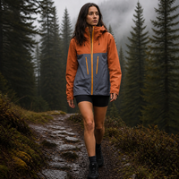 Chaqueta Impermeable de Alta Resistencia, Libre de PFC, Antiestática, para Senderismo, con Tejido Recubierto, Softshell OEM, Azul Pizarra, Azul Marino, Verde Bosque