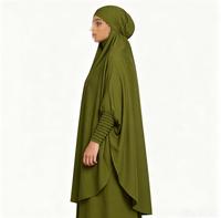 Ensemble Khimar et Abaya de Luxe pour Femme Musulmane 2026 avec Fermeture Éclair Discrète sur le Devant – Idéal Toutes Saisons