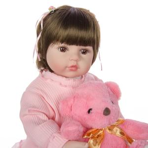 Venta al por mayor realista <span class=keywords><strong>bebe</strong></span> <span class=keywords><strong>reborn</strong></span> 24 pulgadas <span class=keywords><strong>reborn</strong></span> muñecas realistas de silicona bebés gemelos para niñas regalo - Product Image 6