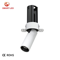 Plafonnier LED moderne en aluminium CE, spot encastré orientable, angle réglable, downlights COB intérieurs 7W 10W 18W 30W
