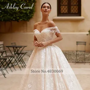 <span class=keywords><strong>Vestidos</strong></span> de Novia Ashley Carol, Encantadores <span class=keywords><strong>Vestidos</strong></span> de Gala con Cuentas y Apliques, Estilo Catedral, para Mujer, 2024 - Product Image 5