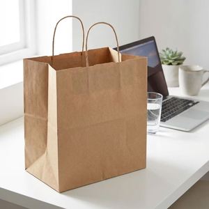 Custom Luxury Wholesale Designer Fashion Logo Printed Kraft Shopping Gift <b>Paper</b> <b>Packaging</b> Bag for Cosmetics/Clothing/Gifts - Product Image 3