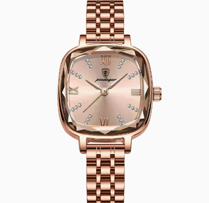 POEDAGAR 712 Luxury Women Watch Dress Elegant Femme <b>Clocks</b> Reloj Stainless Steel Square Waterproof Quartz Ladies Wristwatches - Product Image 3
