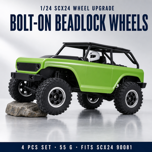 Jantes en métal renforcé 4 pièces, moyeux de roue 1,0 pouce CNC Beadlock, compatibles avec les modèles de voitures RC Crawler 1/24, pièces de rechange pour amélioration - Product Image 3