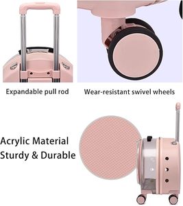 고양이 캐리어 작은 애완 동물 수하물 케이스 휴대용 어깨 상자 투명 간단한 공간 개 가방 - Product Image 3