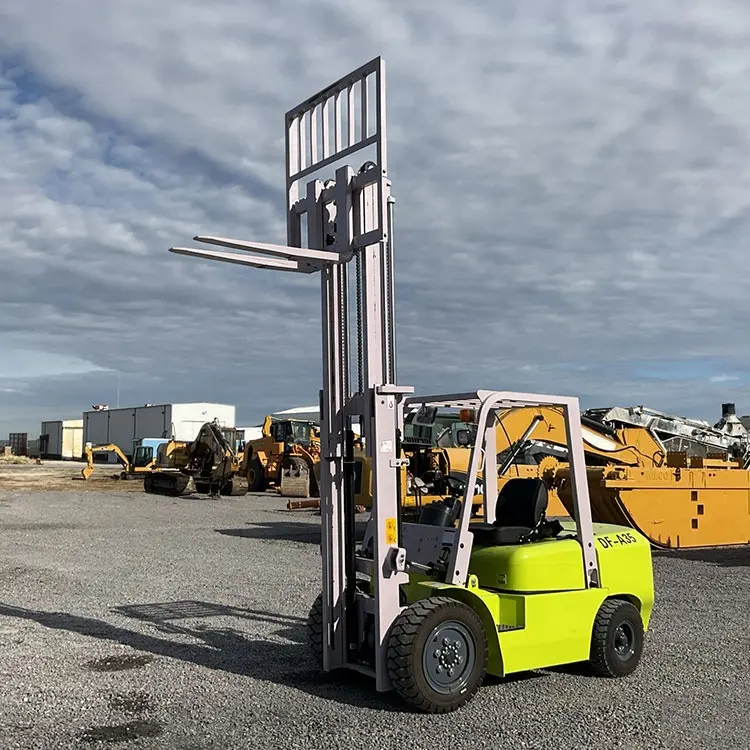 Mini chariot élévateur manuel à chargement automatique lourd à équilibrage à quatre roues