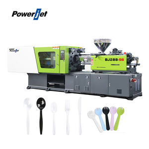 Powerjet tự động đồ dùng bằng nhựa ép phun dùng một lần dao kéo nĩa dao muỗng Máy làm - Product Image 2