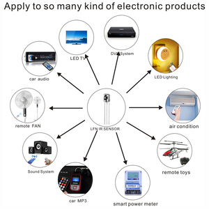 LC Lf0038b Dài Khoảng Cách Hồng Ngoại Loa Receiver Khuếch Đại Quang Học Cảm Biến Nhà Máy Vật Liệu Nhựa Lfn IR Receiver - Product Image 2