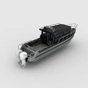 ALLSEA-Barco de trabajo de aluminio, 9m, 32 pies, poco profundo, nuevo diseño