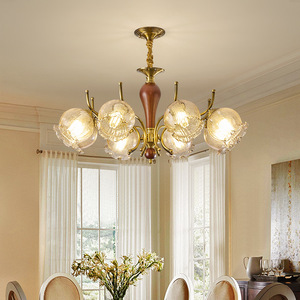 Lámpara de araña vintage francesa de varios focos con luces LED, base de bombilla E27 para dormitorio, sala de estar, iluminación del hogar - Product Image 3
