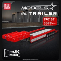 Mould King 19015T MOC City Remolque Neumático de Tracción No. Modelo de Camión Volquete para Regalo de Adultos, Juego de Bloques de Construcción de 3399 Piezas