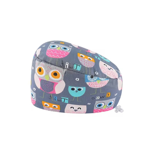 Gorros Quirúrgicos Duraderos con Forro <span class=keywords><strong>de</strong></span> Satén para Mujer, con Botones, Estampado <span class=keywords><strong>de</strong></span> Dibujos Animados, Gorros <span class=keywords><strong>de</strong></span> Enfermera, Gorros Médicos Transpirables - Product Image 3