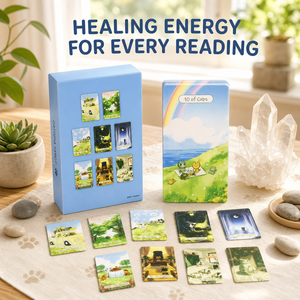 Jeu de cartes Oracle Healing Cat pour la méditation spirituelle, 78 illustrations uniques de chatons, cartes de tarot pour débutants et collectionneurs, <span class=keywords><strong>cadeau</strong></span> - Product Image 3