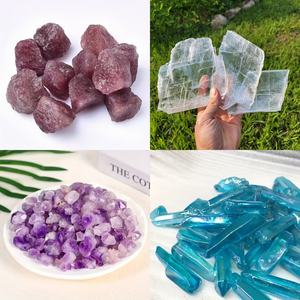 Adornos de gránulos pequeños de piedra cruda de cuarzo <span class=keywords><strong>fresa</strong></span> natural, Piedra difusora de aromaterapia de paisaje. - Product Image 6