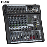 Nouvelle console de mixage USB EX-6 à 6 canaux pour performances scéniques professionnelles, mariages, spectacles de chant, mixeur audio