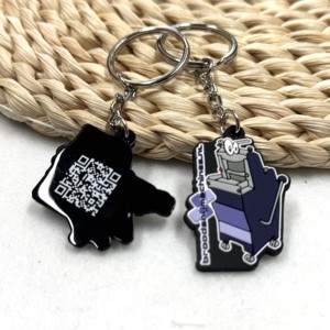 Portachiavi personalizzabili in gomma animale con loghi stampati al Laser e schienali in acrilico per borse per artisti alla moda esprimono te stesso - Product Image 6