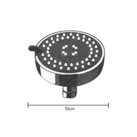 Pommeau de Douche Noir Haute Pression à Jet Unique, Écologique, Sûr et Fiable, de Haute Qualité pour Salle de Bain