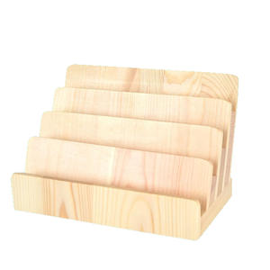 Lingyue Wooden Magazine <b>Organizer</b> Tiered <b>Desktop</b> Rack Natural Wood Color Multi Layer Storage <b>For</b> Office Use - Product Image 1